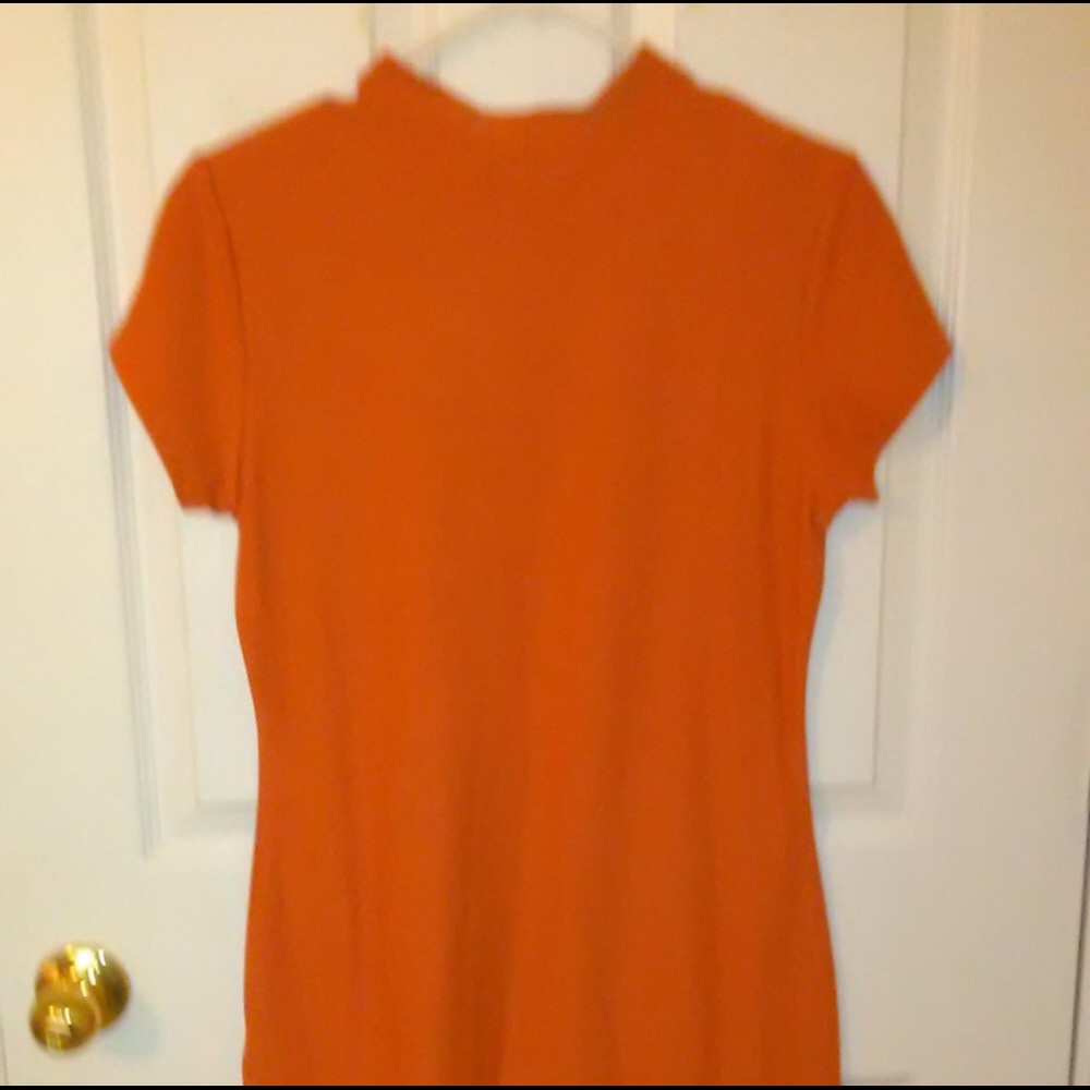 Stretchy burnt orange dress